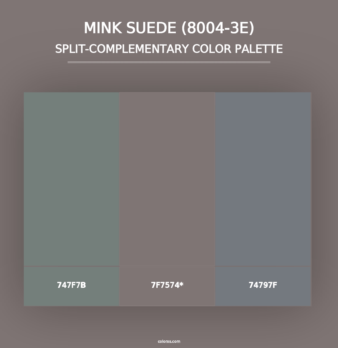 Mink Suede (8004-3E) - Split-Complementary Color Palette