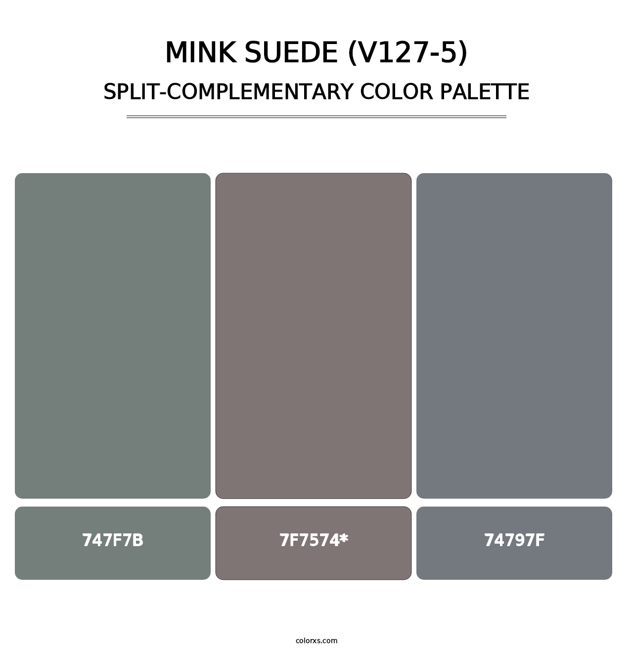 Mink Suede (V127-5) - Split-Complementary Color Palette