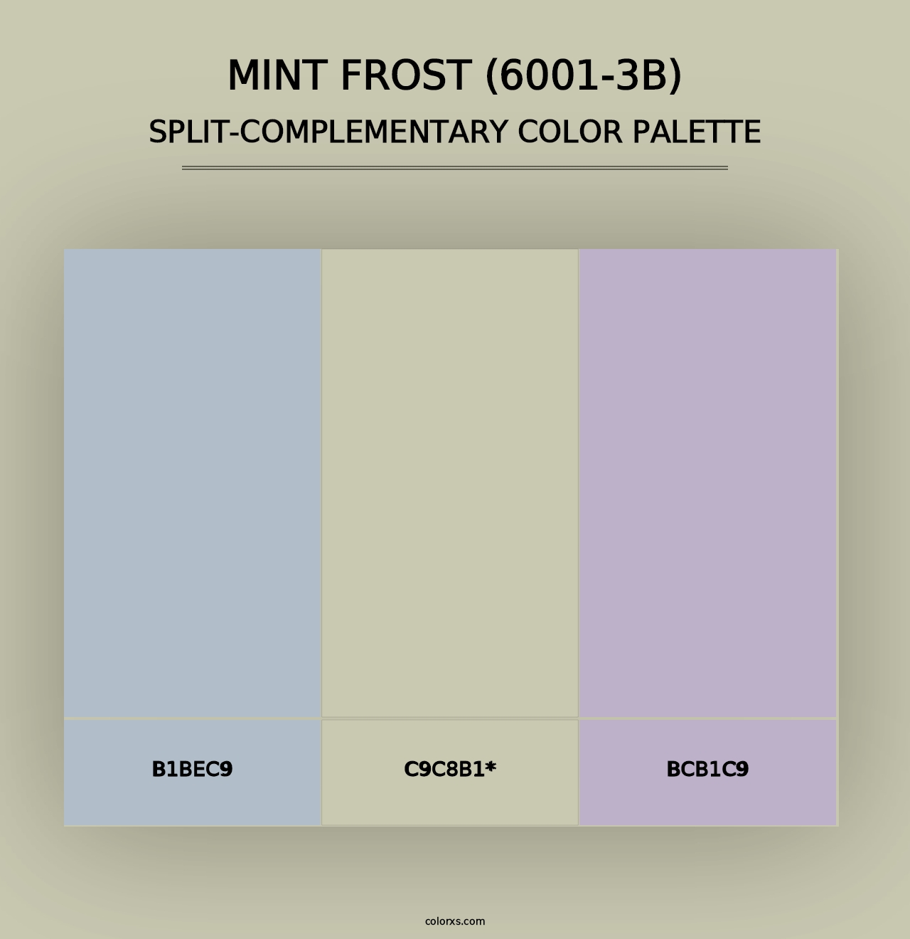 Mint Frost (6001-3B) - Split-Complementary Color Palette