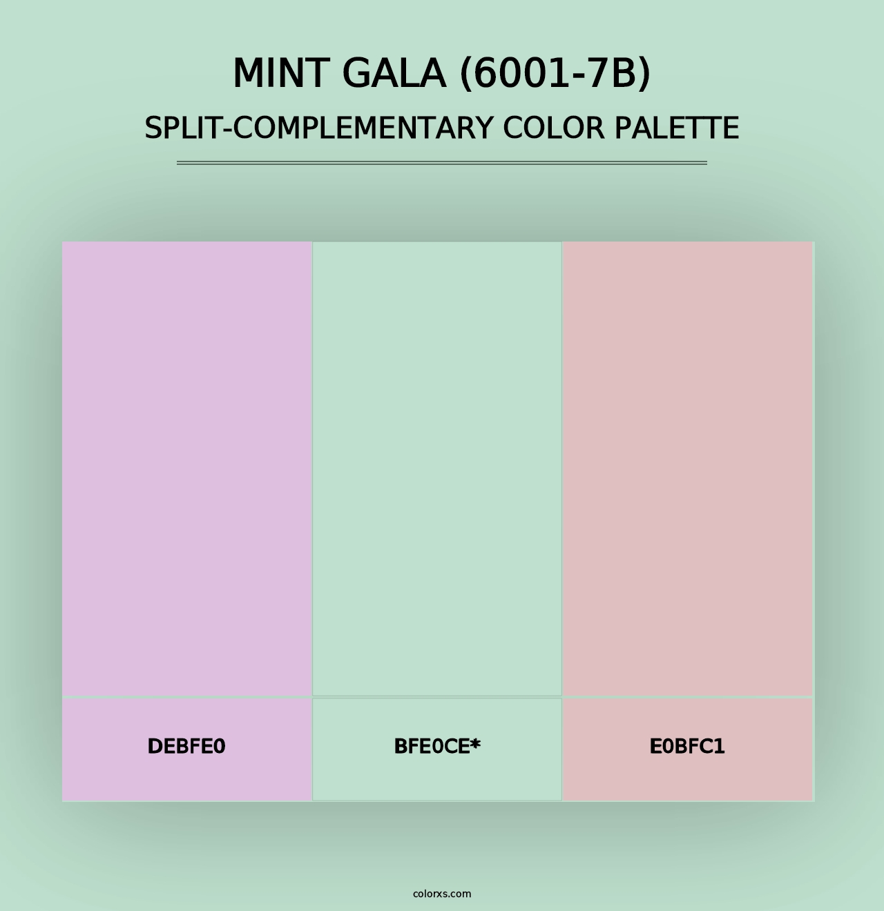 Mint Gala (6001-7B) - Split-Complementary Color Palette