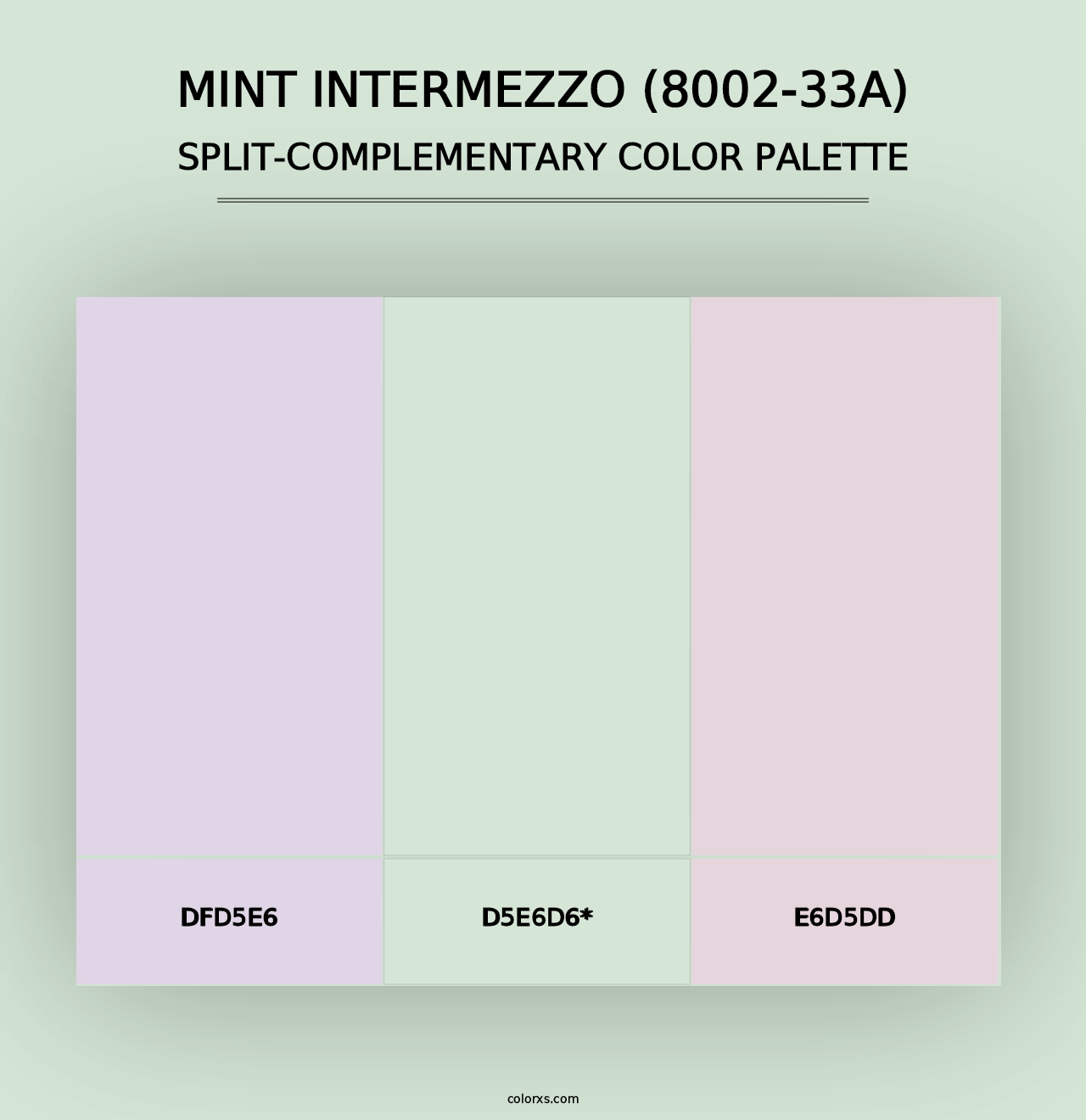 Mint Intermezzo (8002-33A) - Split-Complementary Color Palette