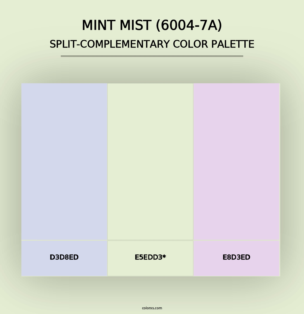 Mint Mist (6004-7A) - Split-Complementary Color Palette