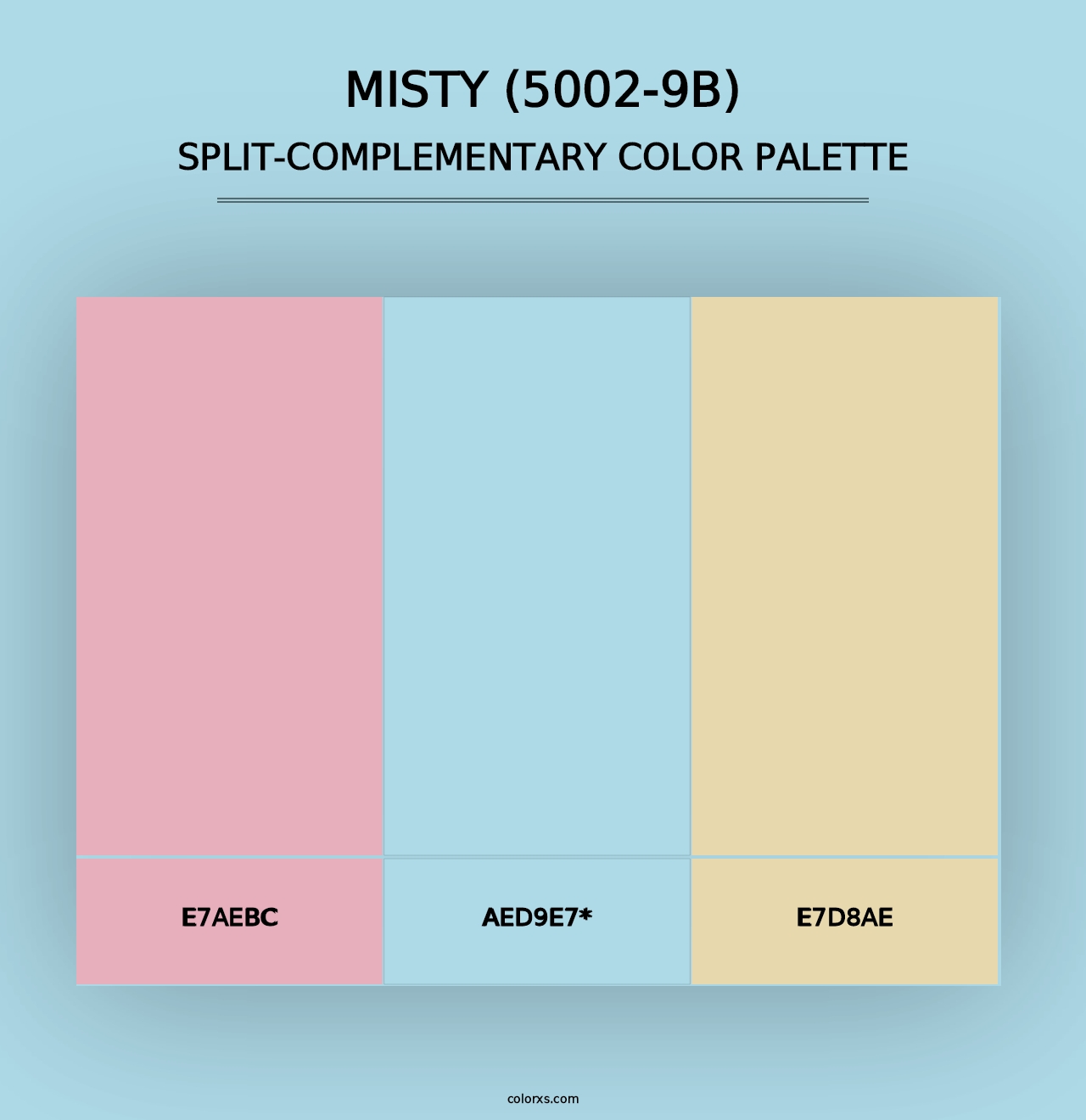 Misty (5002-9B) - Split-Complementary Color Palette