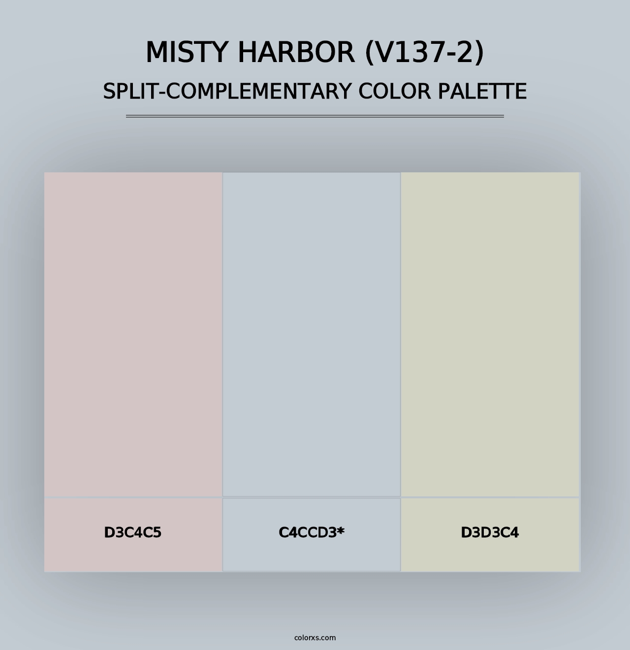 Misty Harbor (V137-2) - Split-Complementary Color Palette