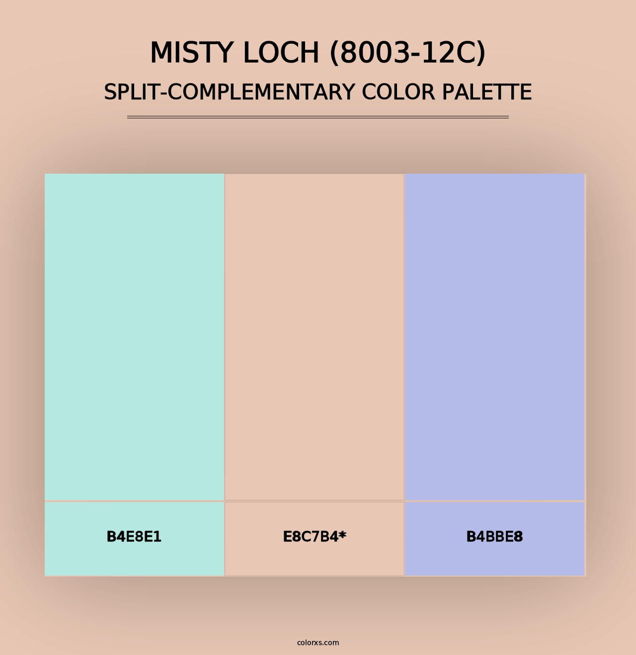 Misty Loch (8003-12C) - Split-Complementary Color Palette