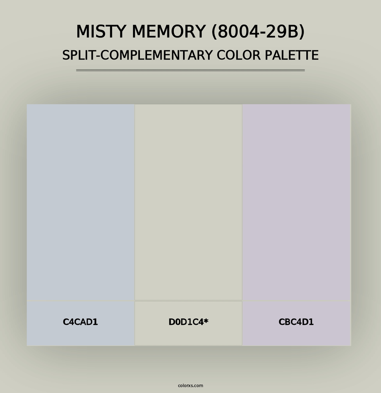 Misty Memory (8004-29B) - Split-Complementary Color Palette