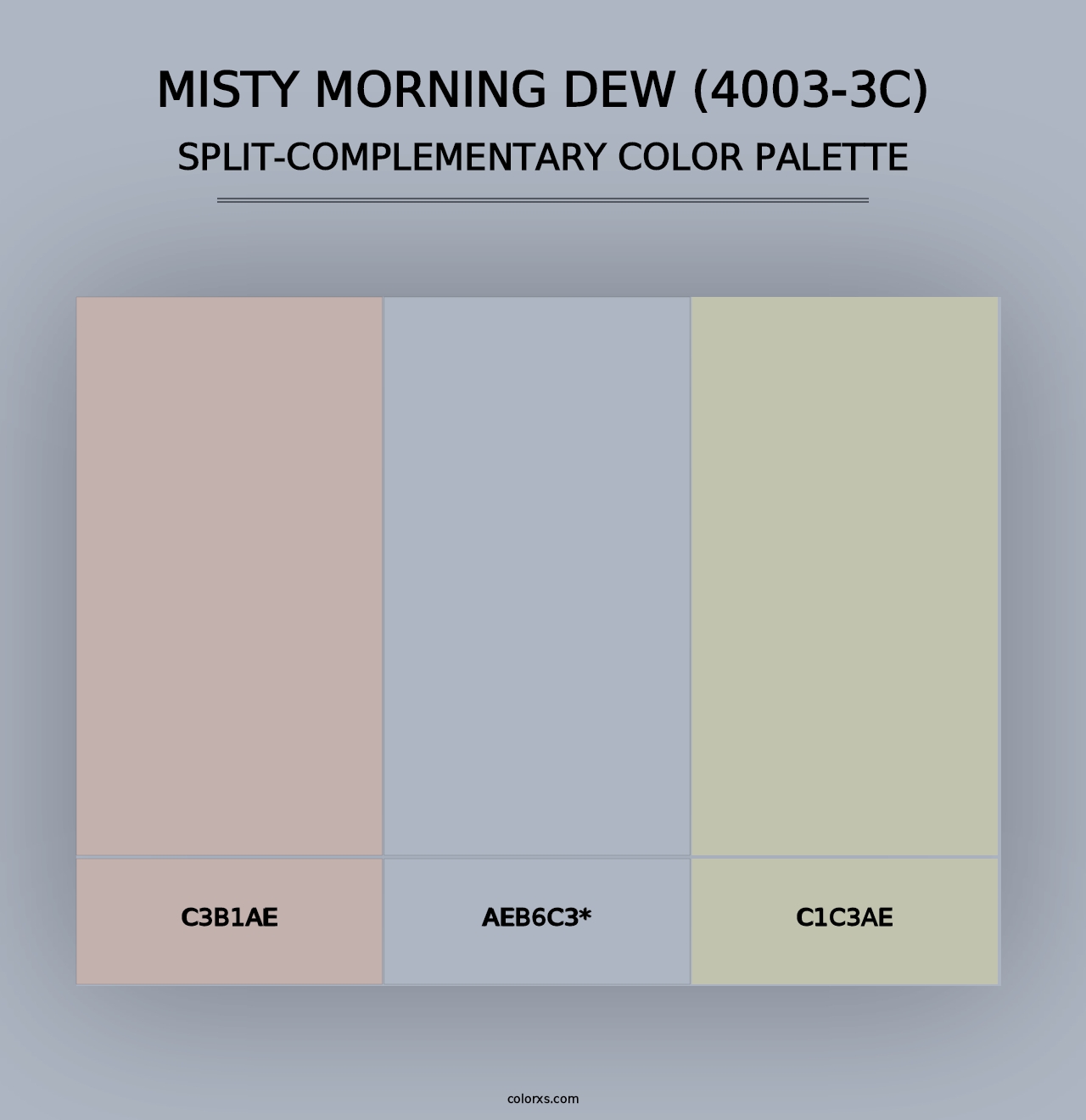 Misty Morning Dew (4003-3C) - Split-Complementary Color Palette