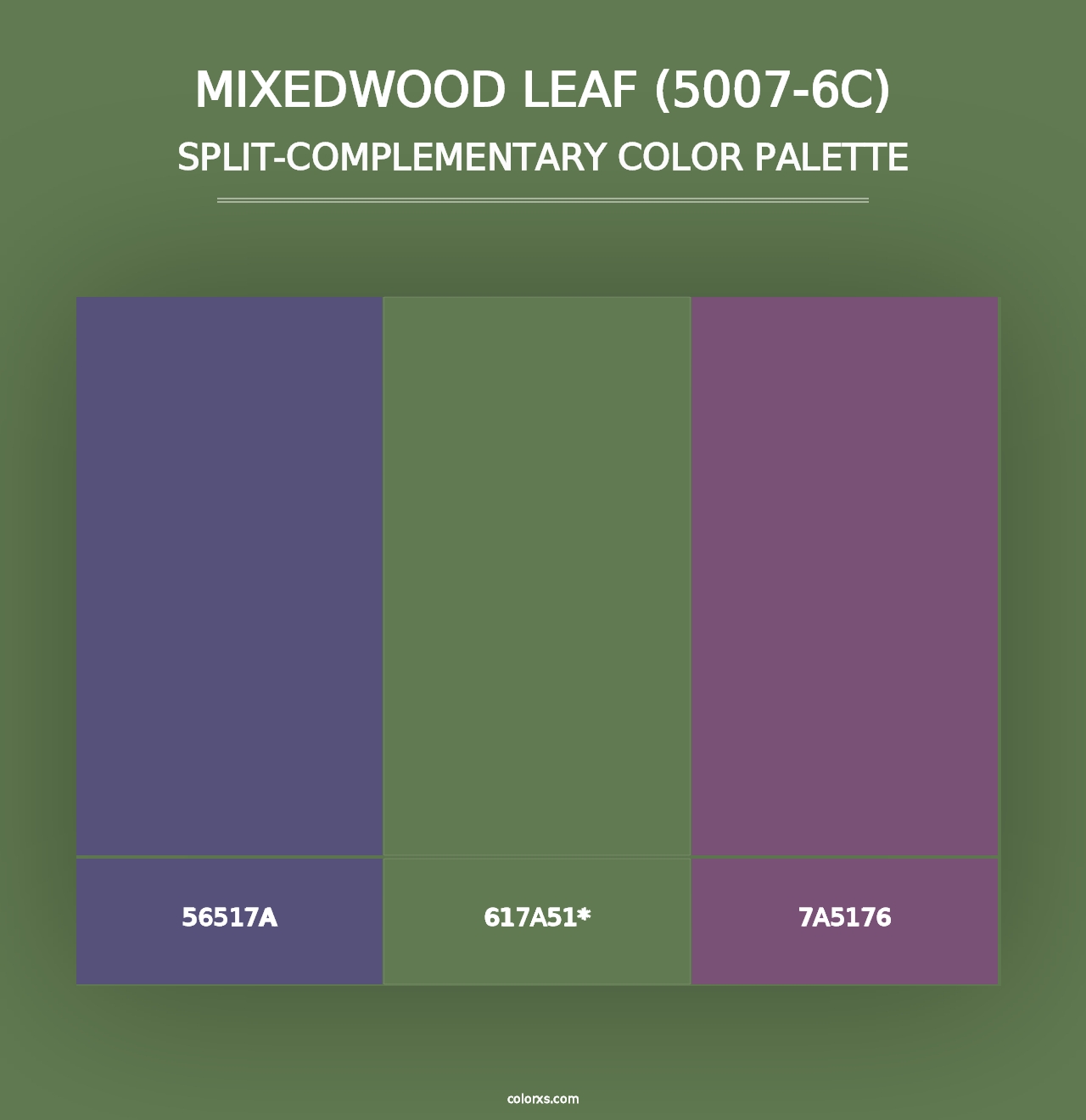 Mixedwood Leaf (5007-6C) - Split-Complementary Color Palette