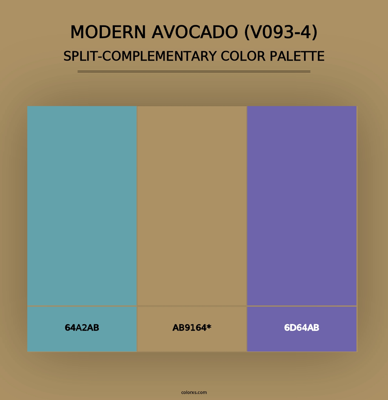 Modern Avocado (V093-4) - Split-Complementary Color Palette