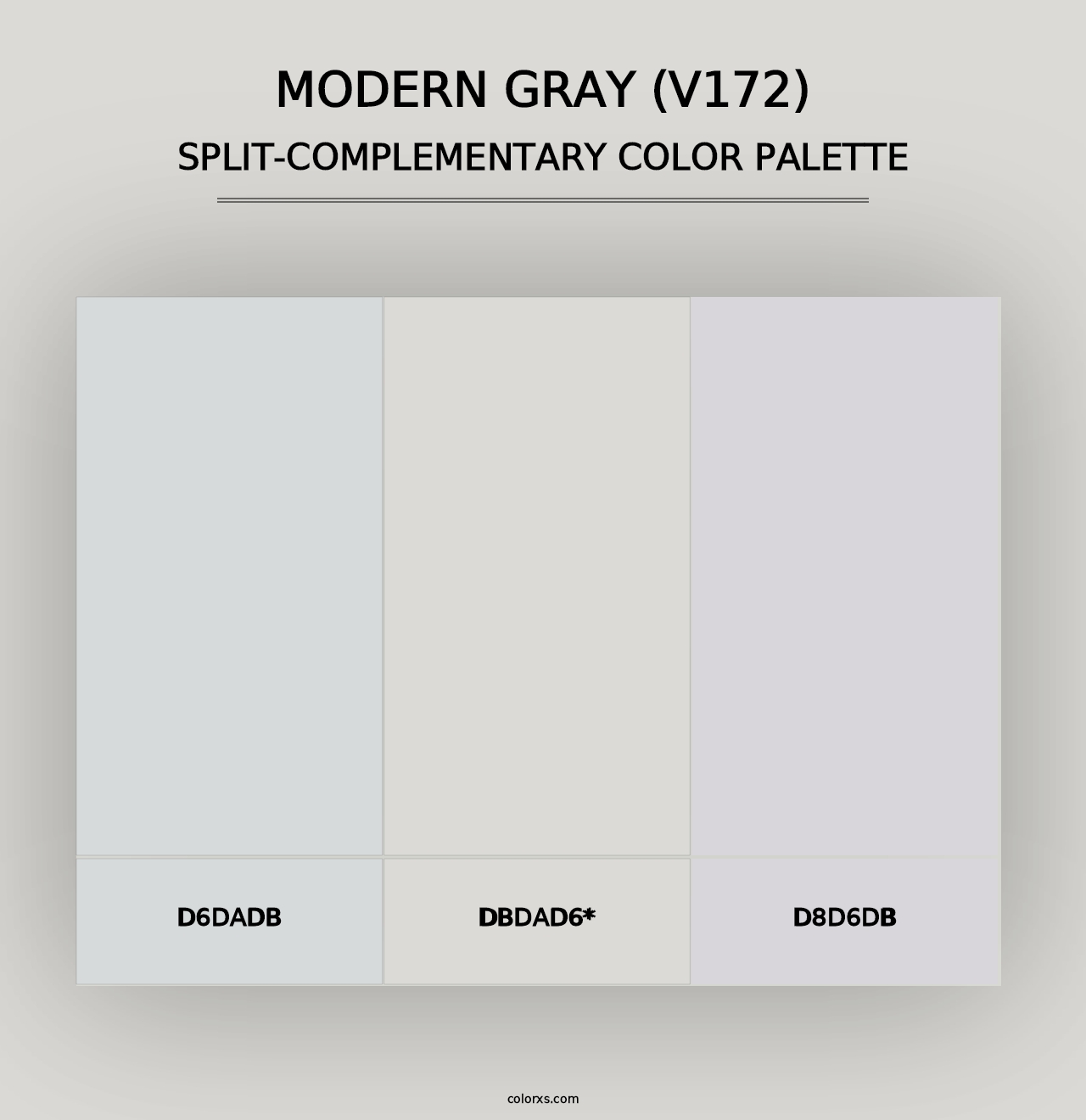 Modern Gray (V172) - Split-Complementary Color Palette