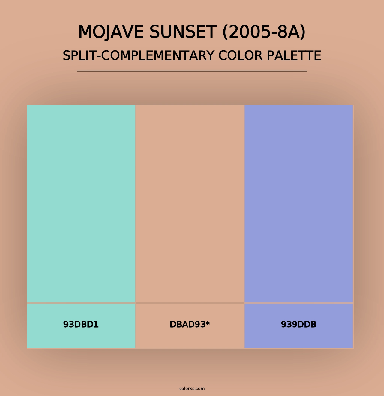 Mojave Sunset (2005-8A) - Split-Complementary Color Palette