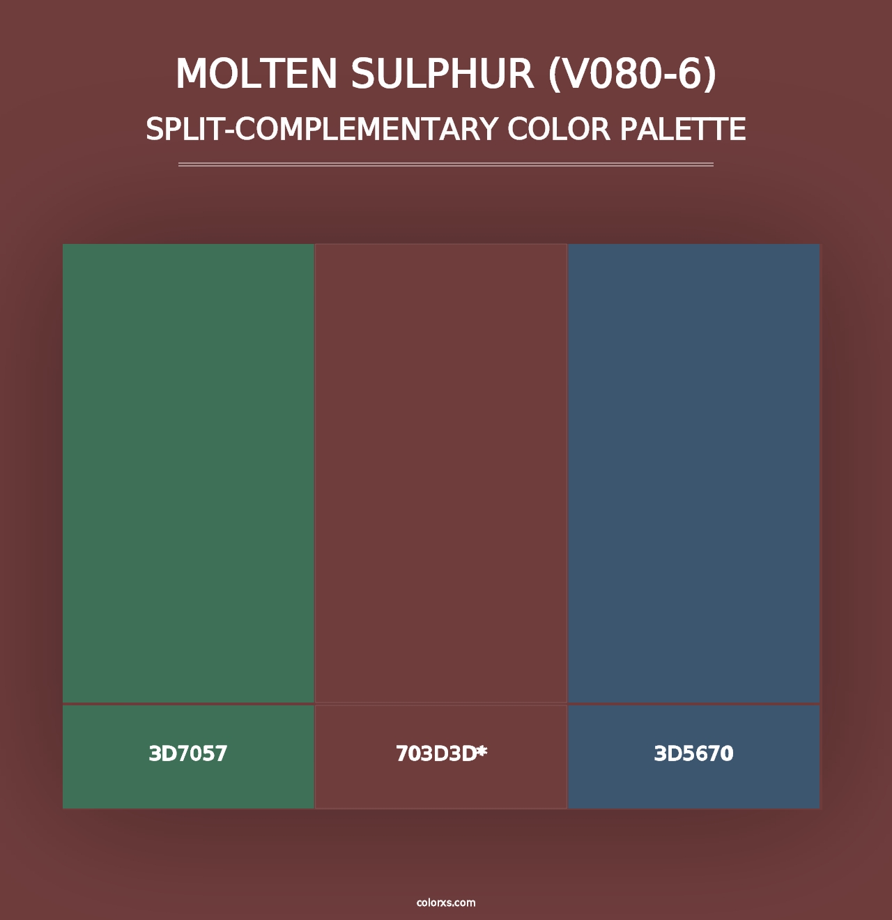 Molten Sulphur (V080-6) - Split-Complementary Color Palette