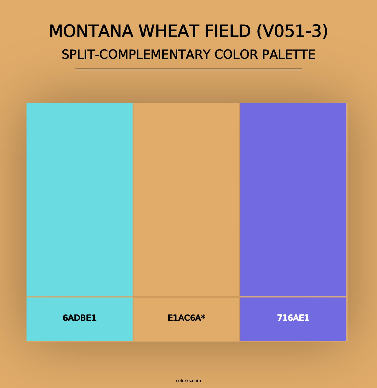 Montana Wheat Field (V051-3) - Split-Complementary Color Palette