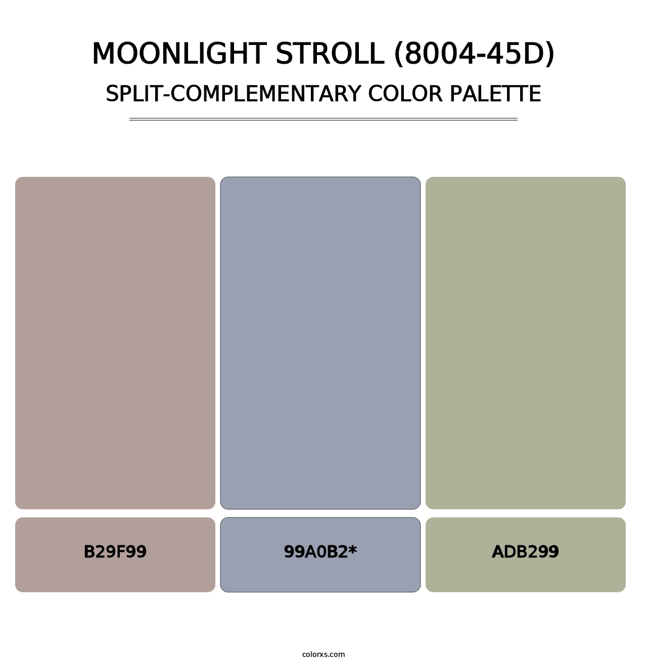 Moonlight Stroll (8004-45D) - Split-Complementary Color Palette