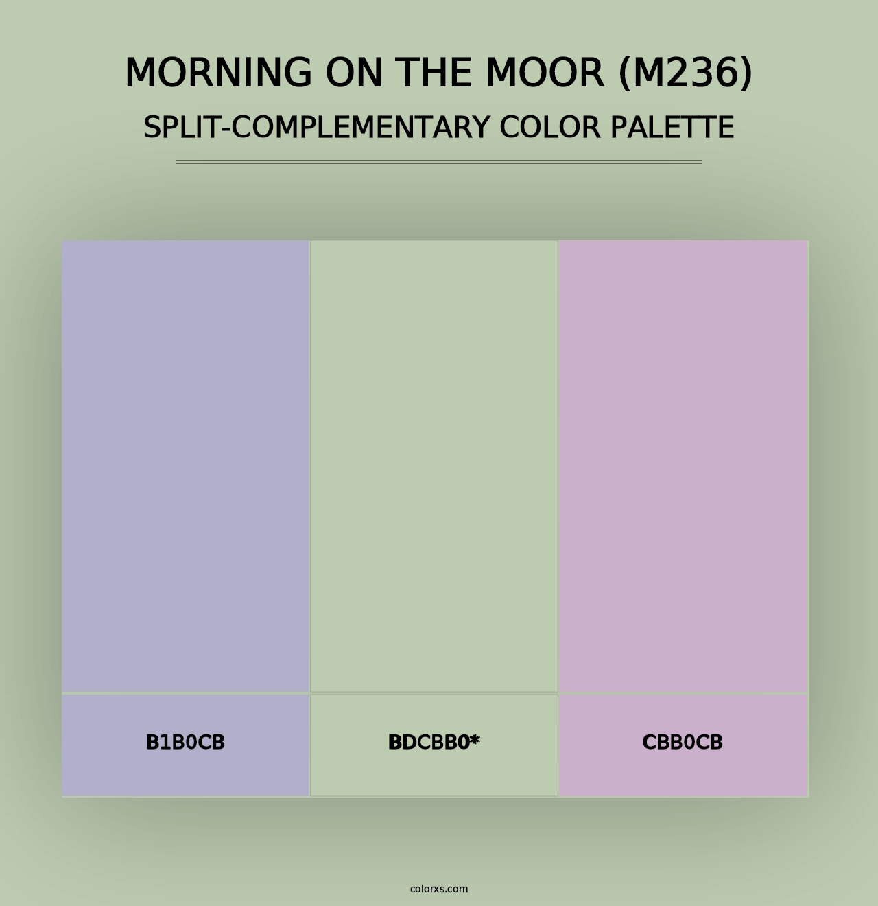 Morning on the Moor (M236) - Split-Complementary Color Palette