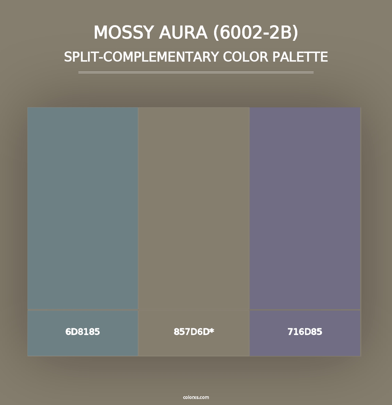 Mossy Aura (6002-2B) - Split-Complementary Color Palette