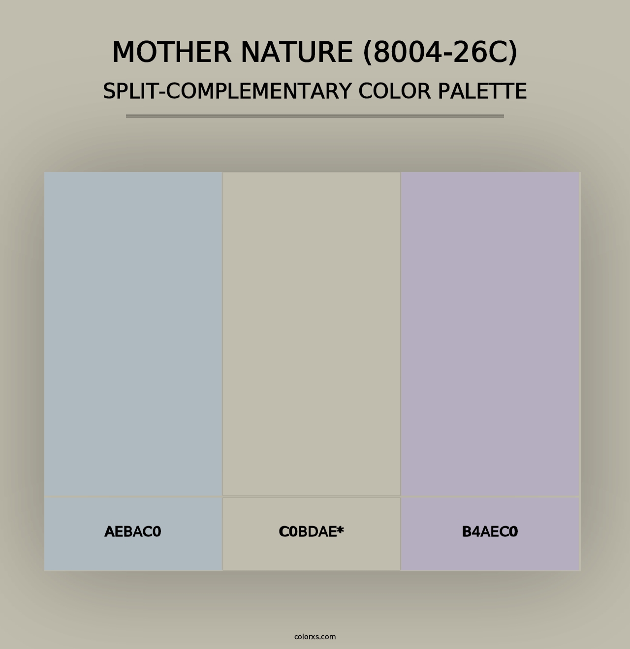 Mother Nature (8004-26C) - Split-Complementary Color Palette