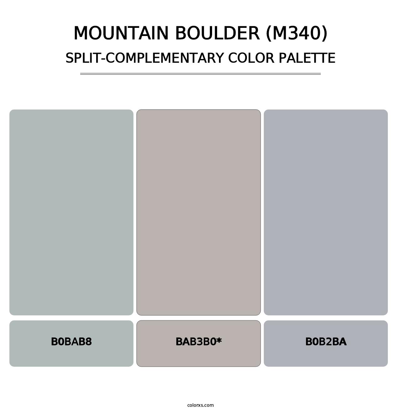 Mountain Boulder (M340) - Split-Complementary Color Palette