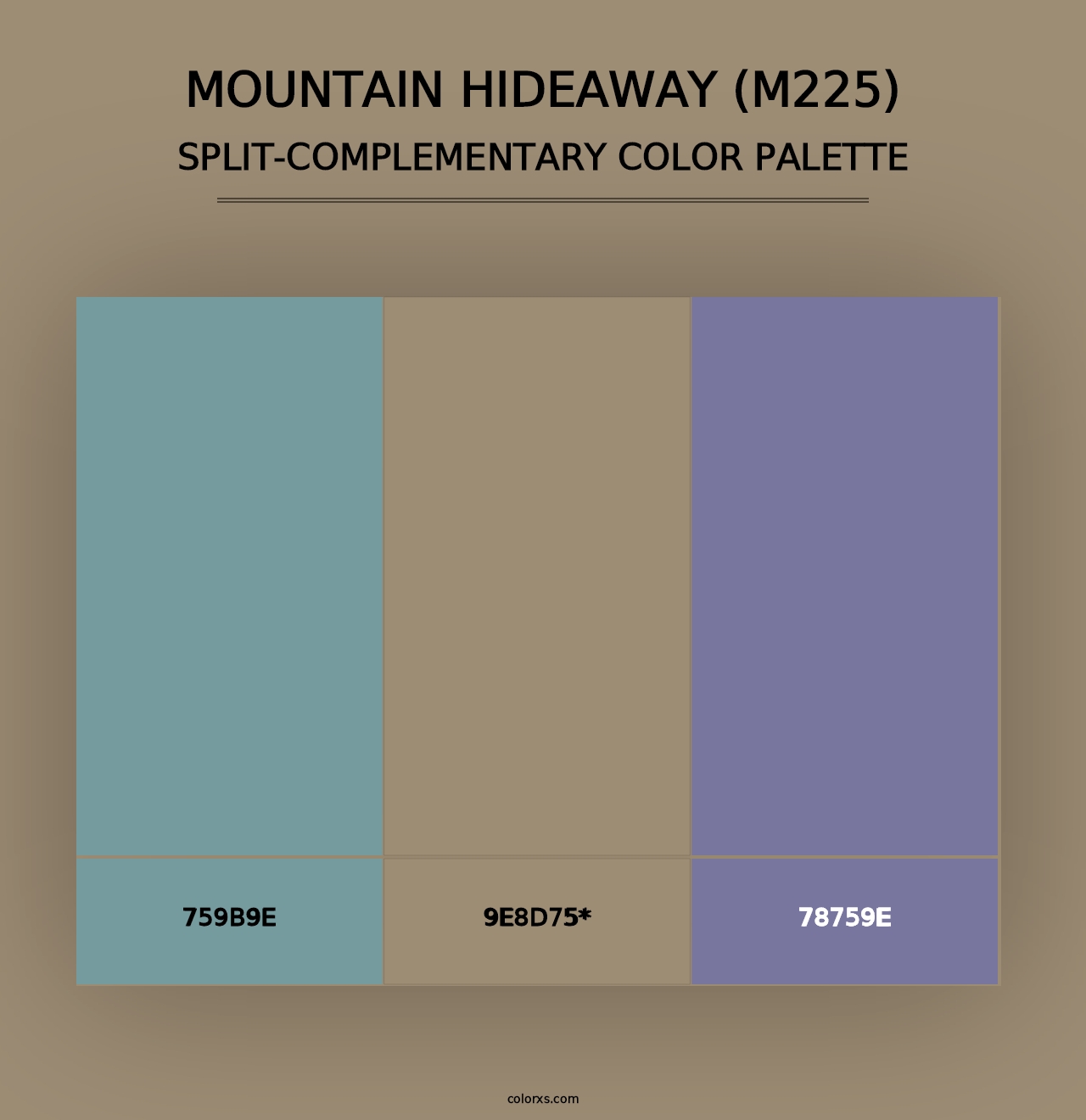 Mountain Hideaway (M225) - Split-Complementary Color Palette