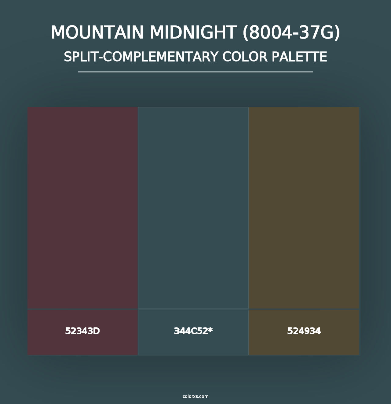 Mountain Midnight (8004-37G) - Split-Complementary Color Palette