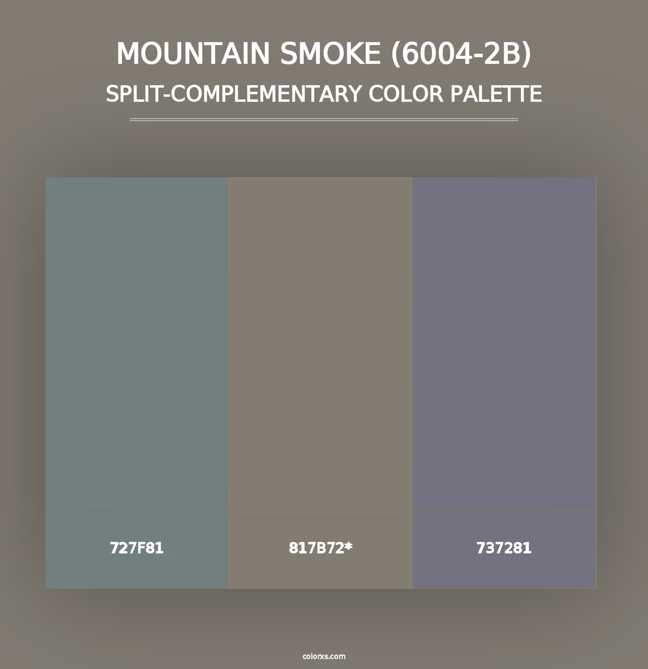 Mountain Smoke (6004-2B) - Split-Complementary Color Palette