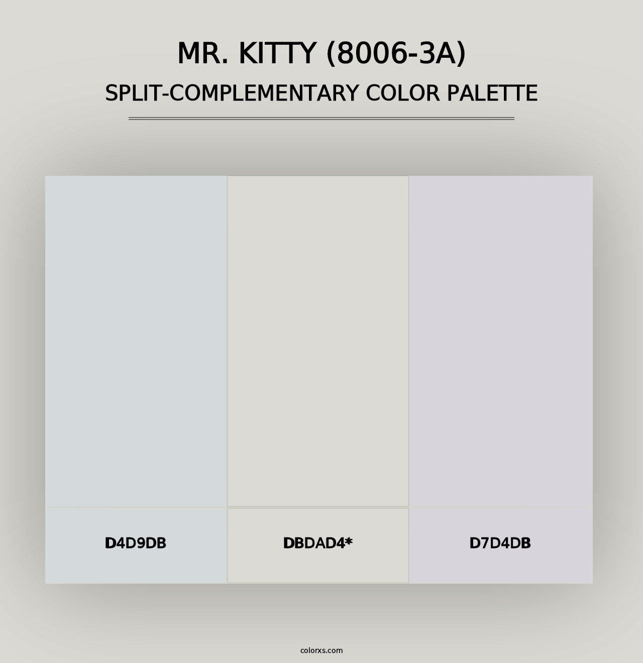 Mr. Kitty (8006-3A) - Split-Complementary Color Palette