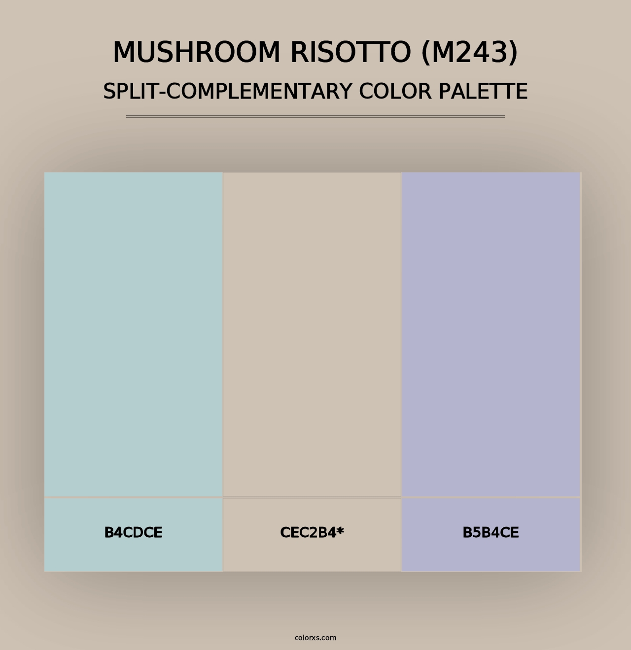 Mushroom Risotto (M243) - Split-Complementary Color Palette