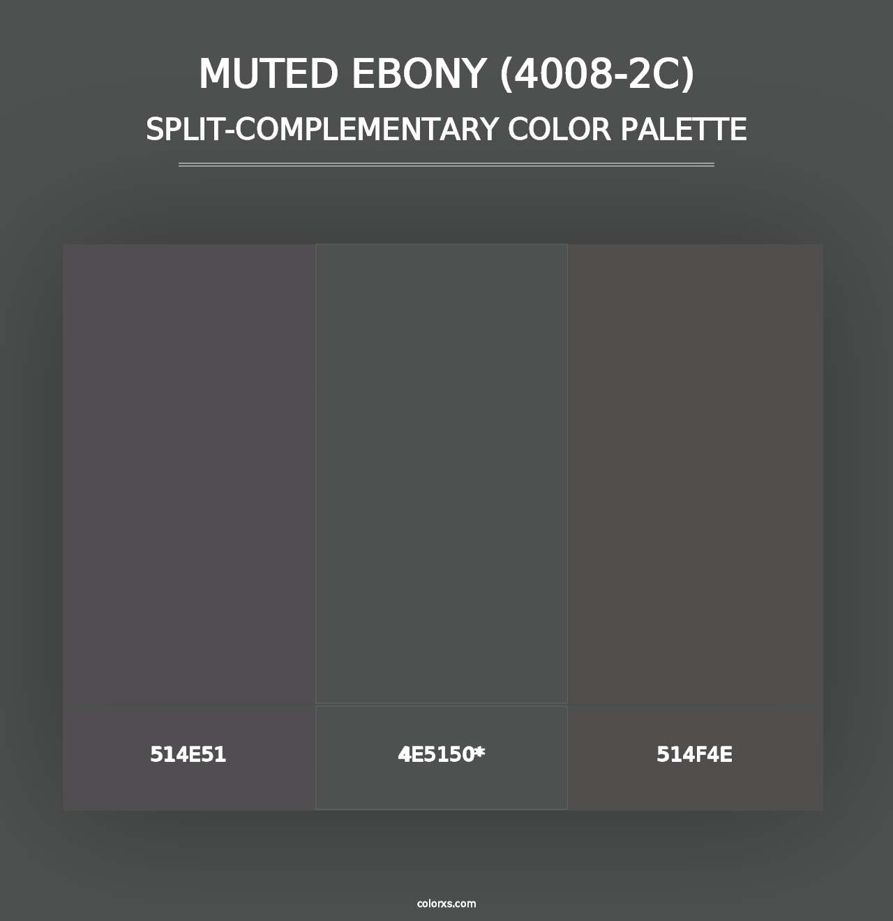 Muted Ebony (4008-2C) - Split-Complementary Color Palette