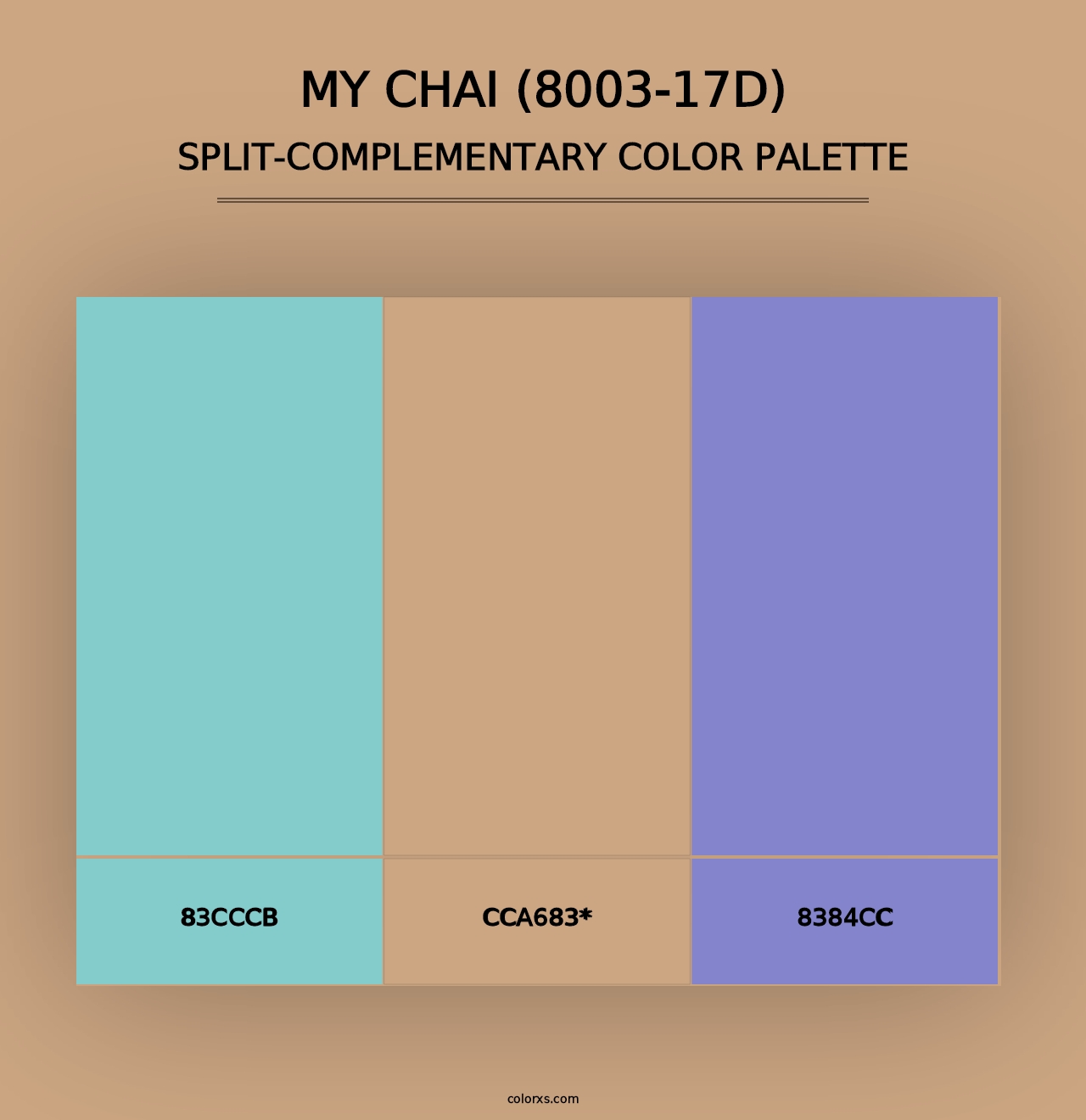 My Chai (8003-17D) - Split-Complementary Color Palette