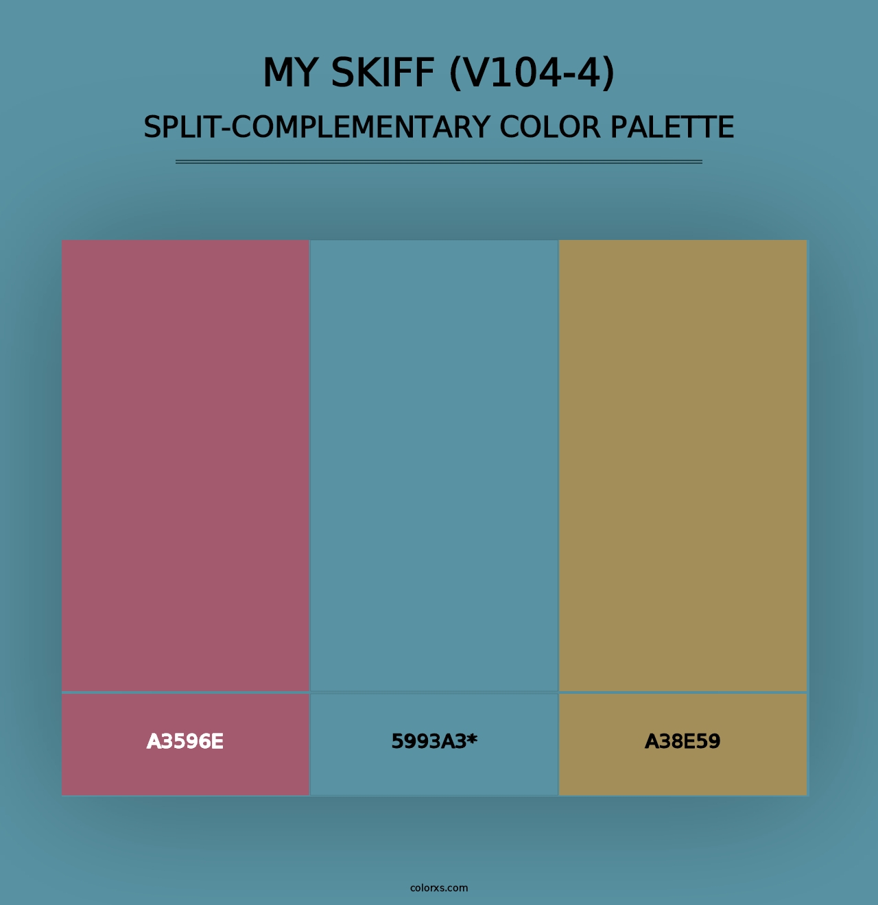 My Skiff (V104-4) - Split-Complementary Color Palette