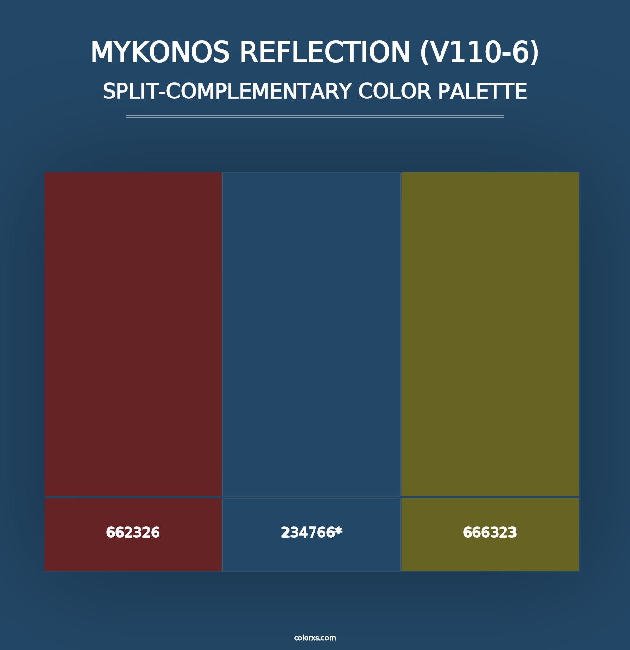 Mykonos Reflection (V110-6) - Split-Complementary Color Palette