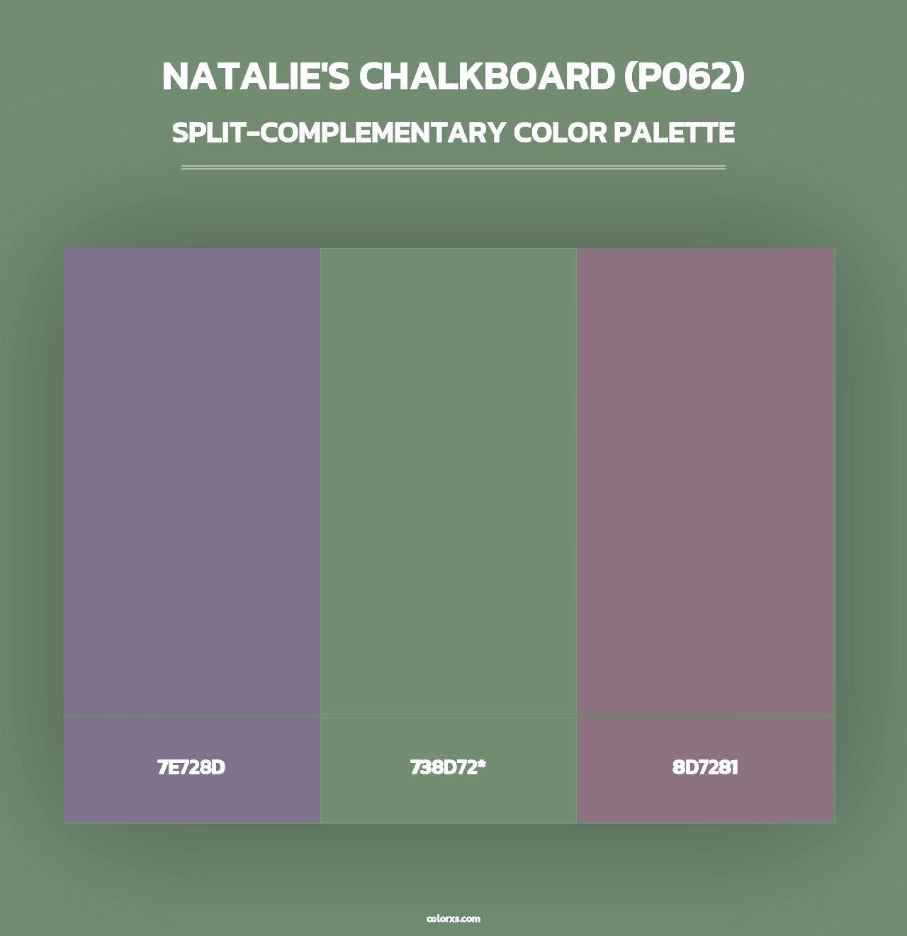 Natalie's Chalkboard (P062) - Split-Complementary Color Palette