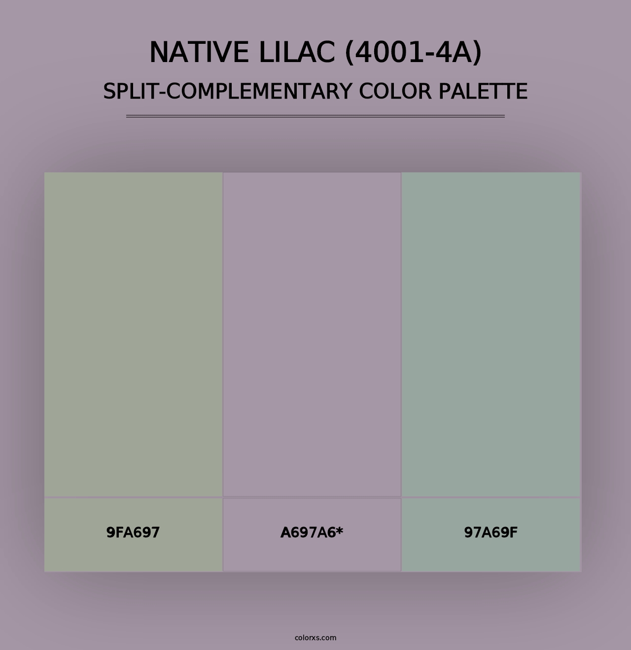 Native Lilac (4001-4A) - Split-Complementary Color Palette