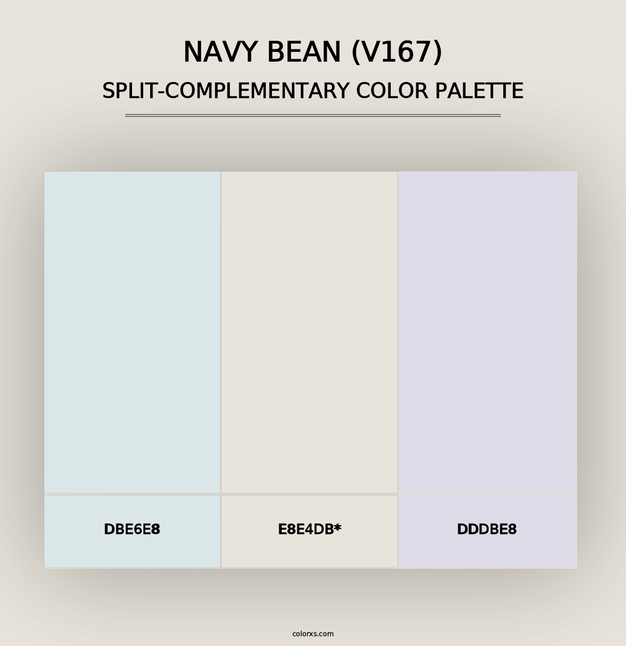 Navy Bean (V167) - Split-Complementary Color Palette