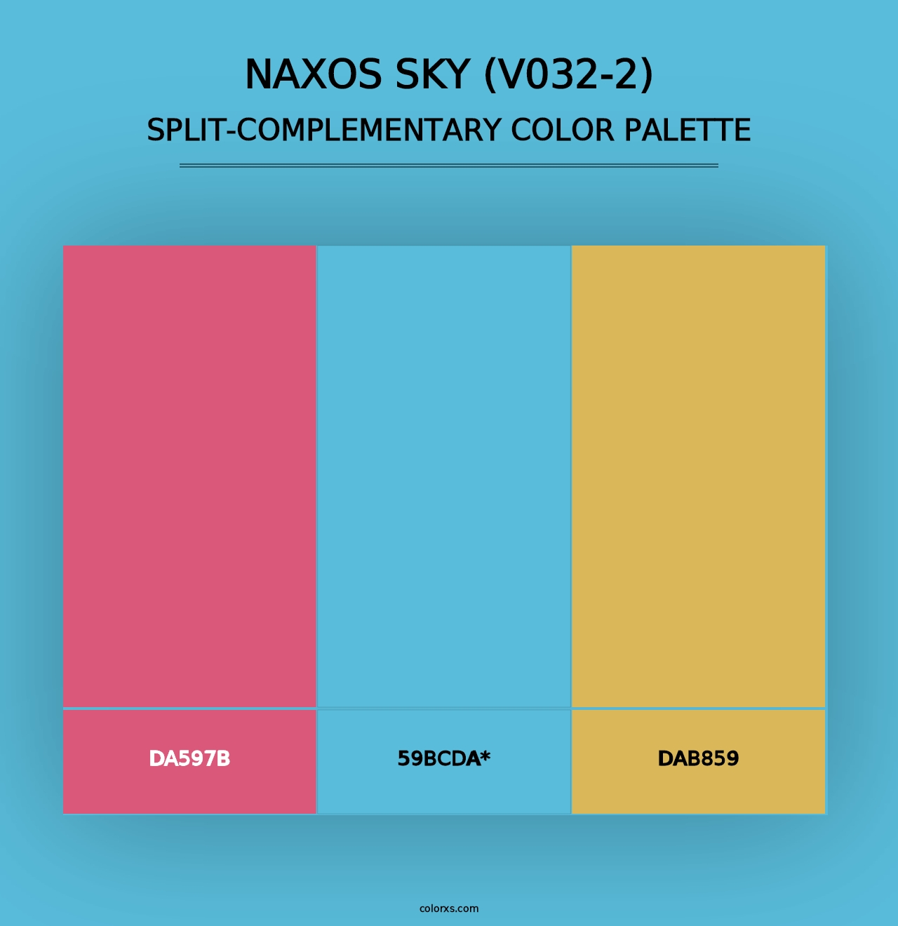 Naxos Sky (V032-2) - Split-Complementary Color Palette