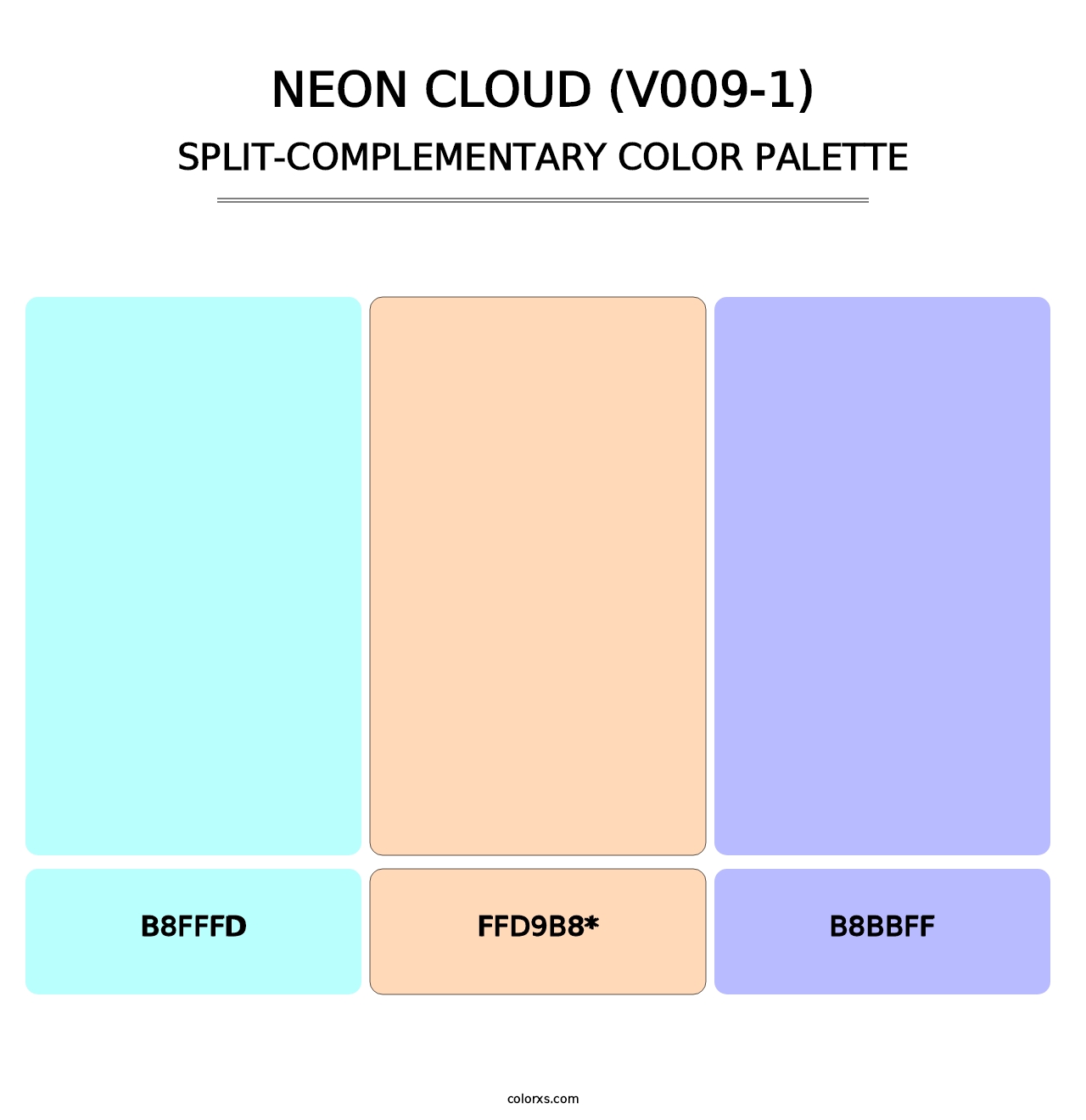 Neon Cloud (V009-1) - Split-Complementary Color Palette