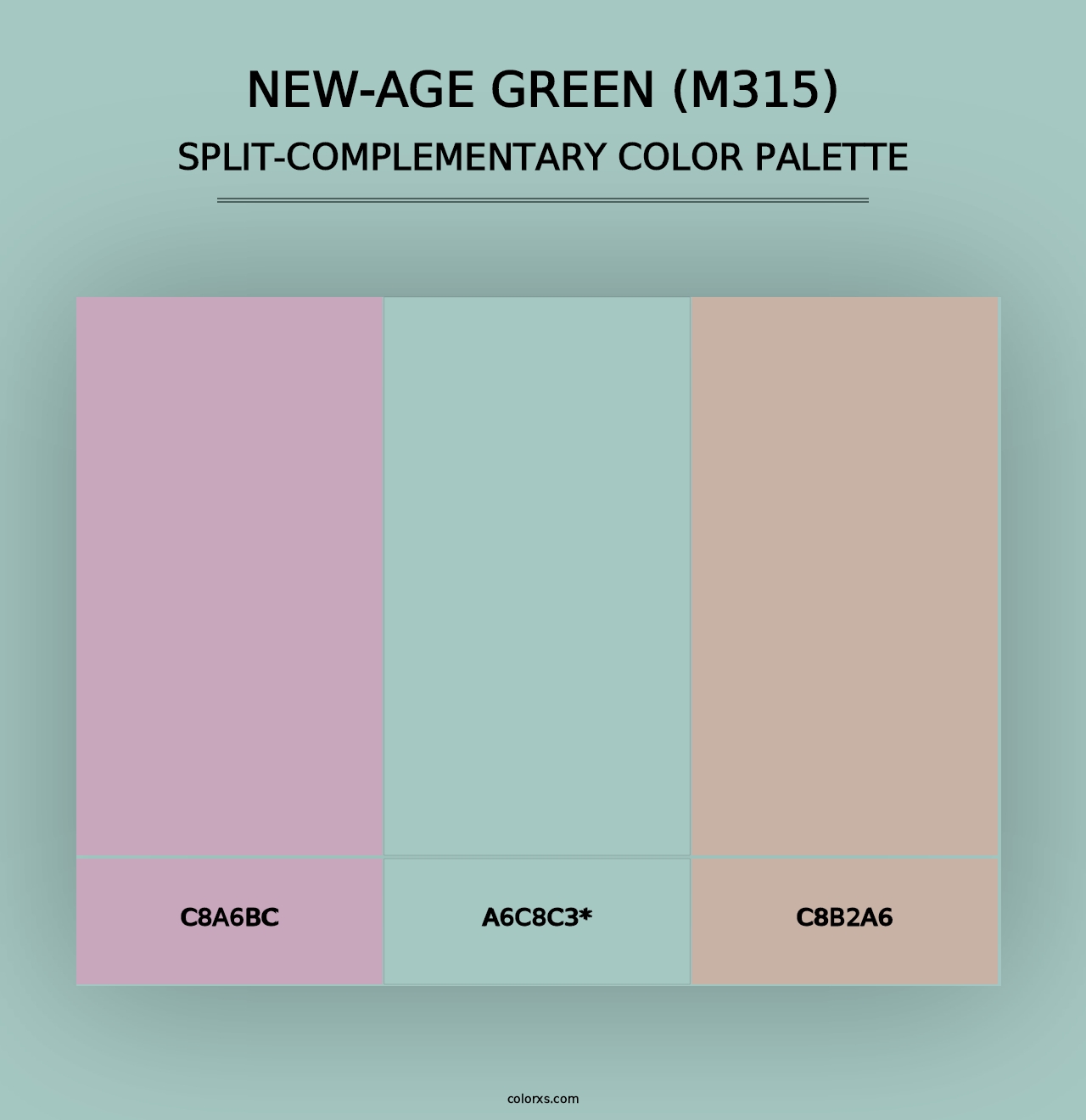 New-Age Green (M315) - Split-Complementary Color Palette