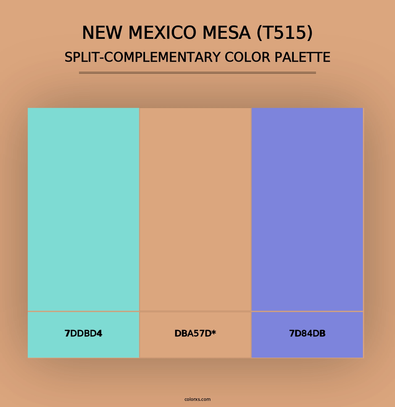 New Mexico Mesa (T515) - Split-Complementary Color Palette