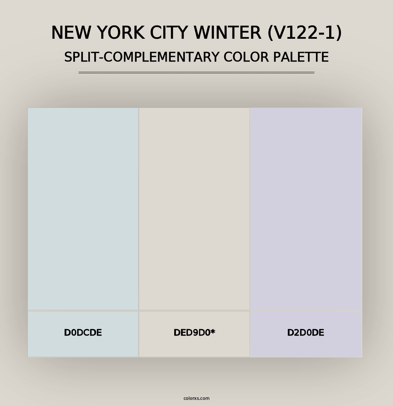 New York City Winter (V122-1) - Split-Complementary Color Palette