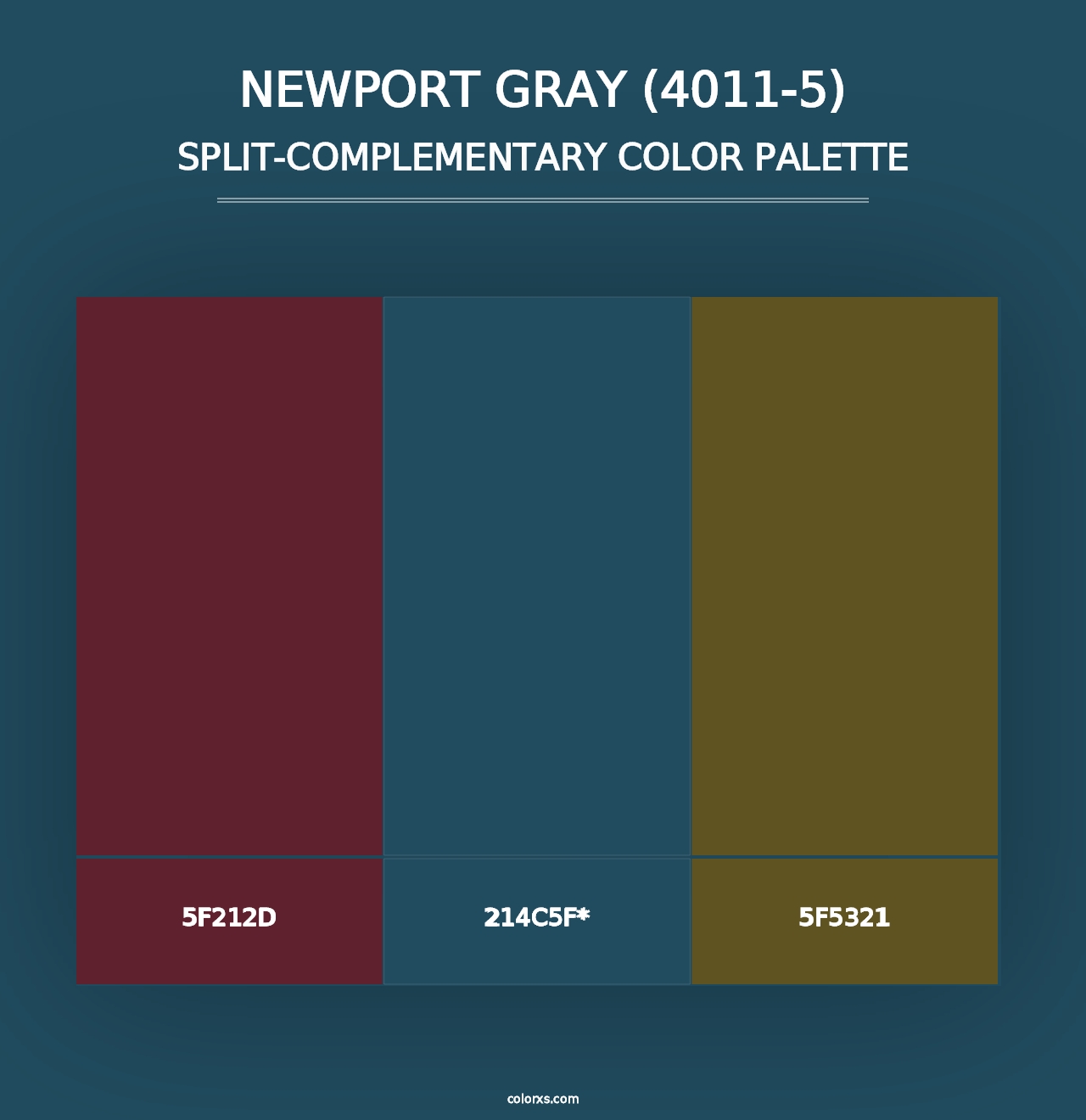 Newport Gray (4011-5) - Split-Complementary Color Palette