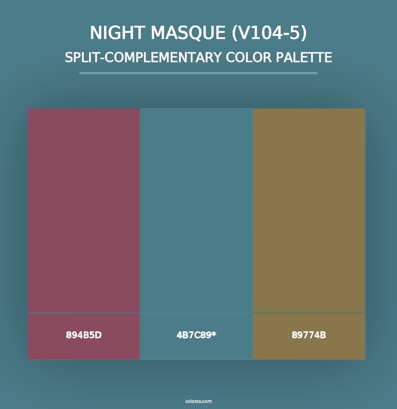 Night Masque (V104-5) - Split-Complementary Color Palette