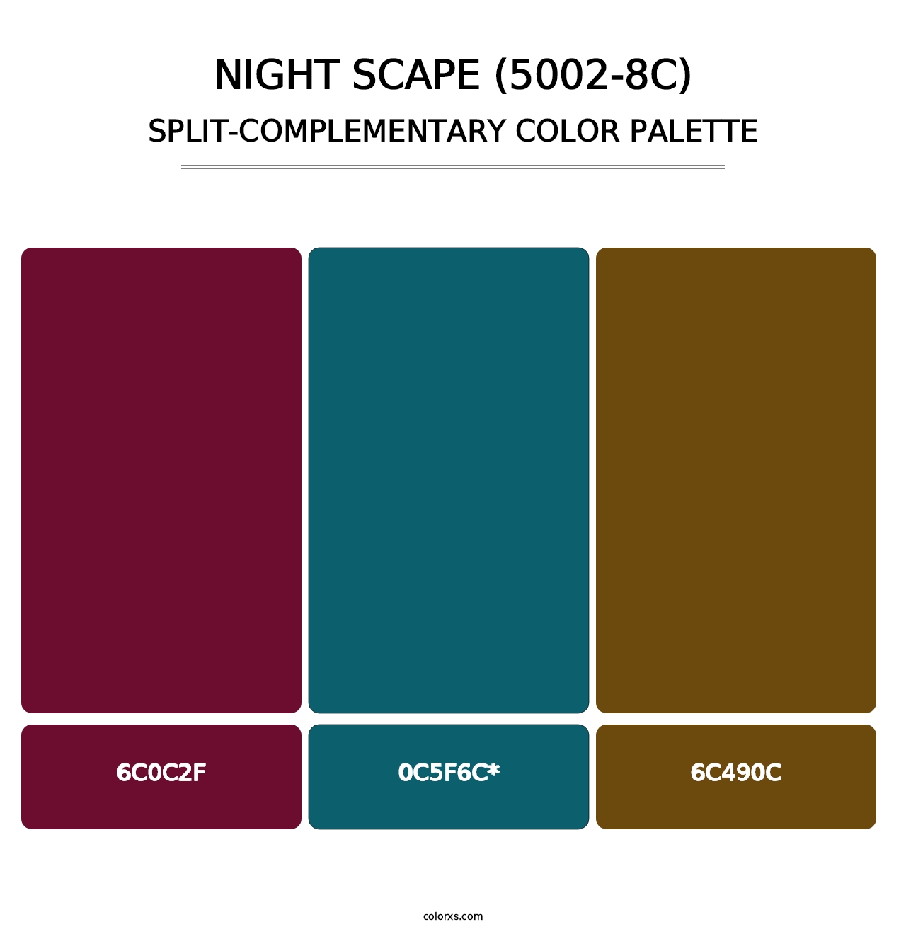 Night Scape (5002-8C) - Split-Complementary Color Palette