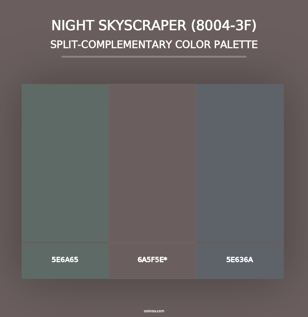 Night Skyscraper (8004-3F) - Split-Complementary Color Palette