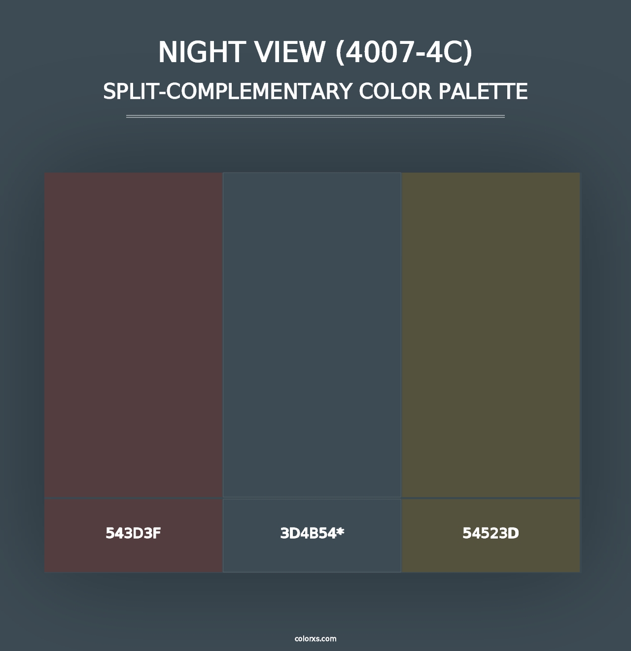 Night View (4007-4C) - Split-Complementary Color Palette