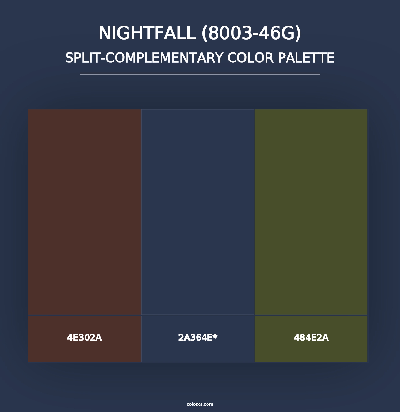 Nightfall (8003-46G) - Split-Complementary Color Palette