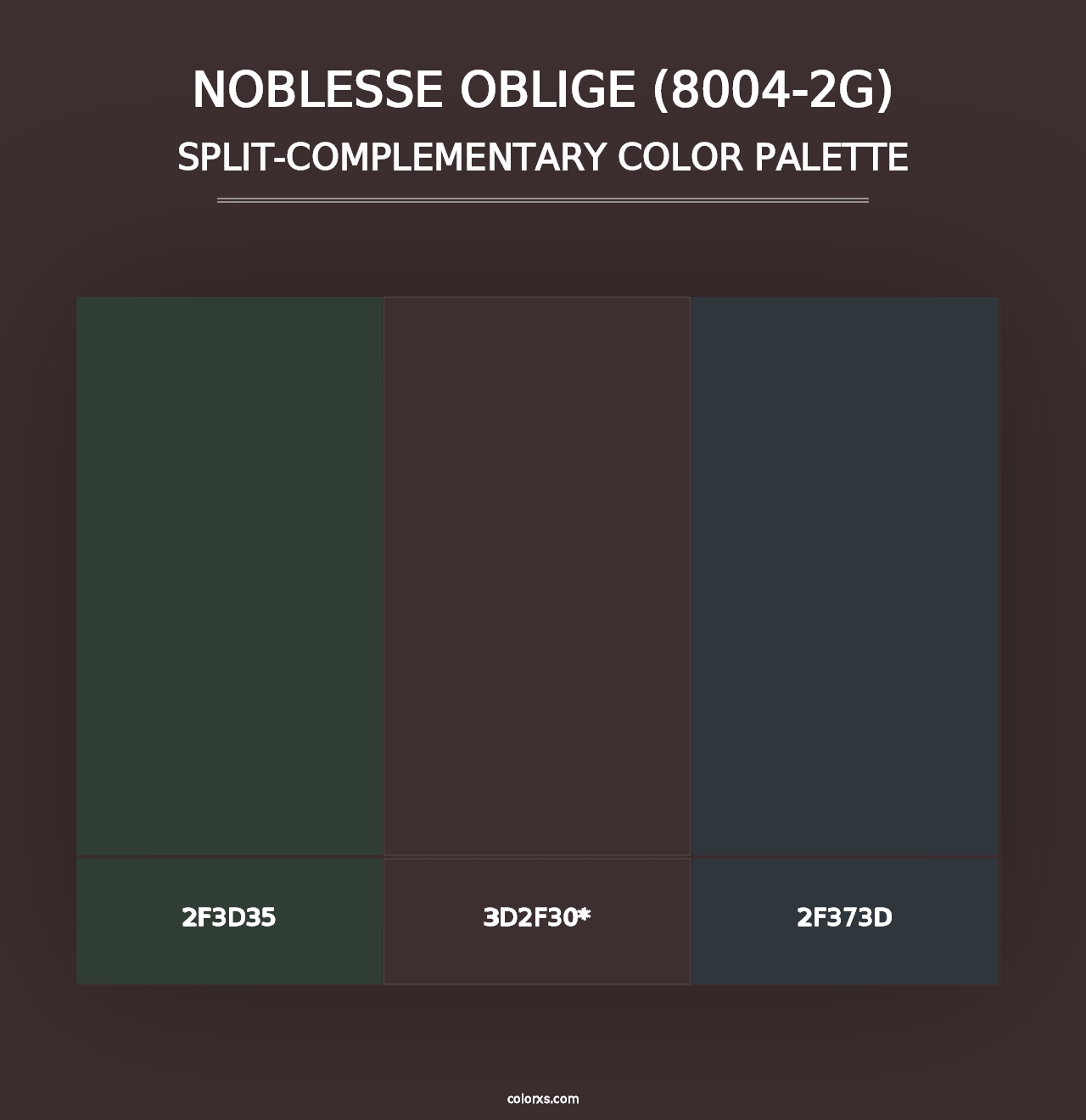 Noblesse Oblige (8004-2G) - Split-Complementary Color Palette