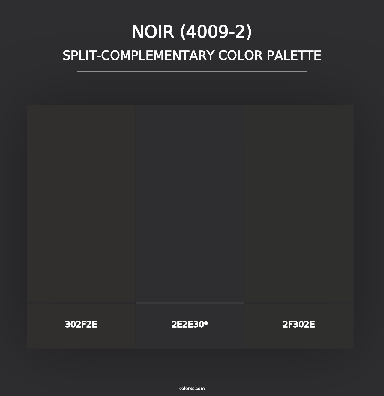 Noir (4009-2) - Split-Complementary Color Palette