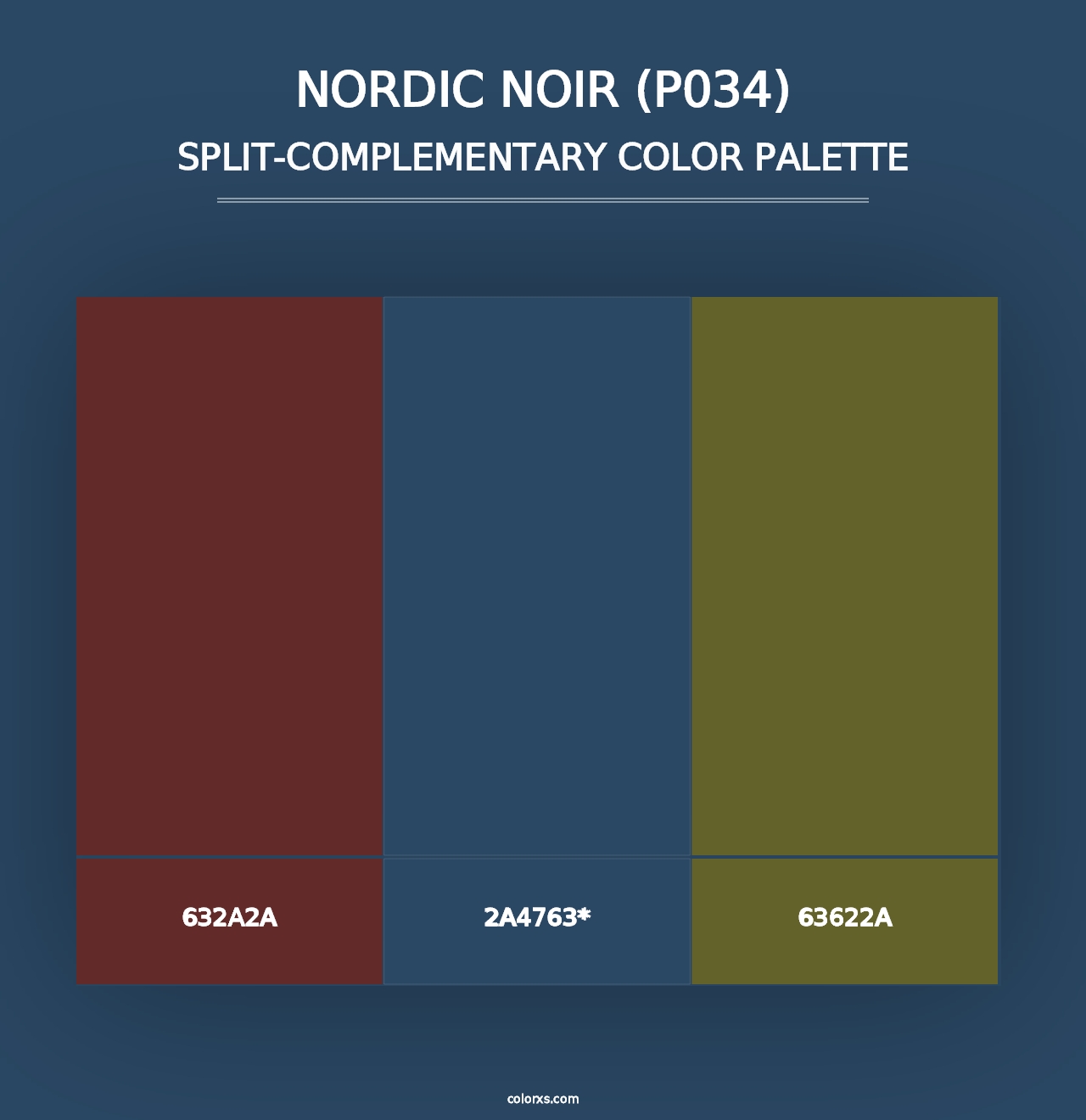 Nordic Noir (P034) - Split-Complementary Color Palette