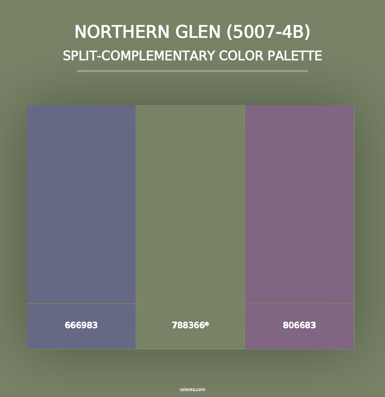 Northern Glen (5007-4B) - Split-Complementary Color Palette