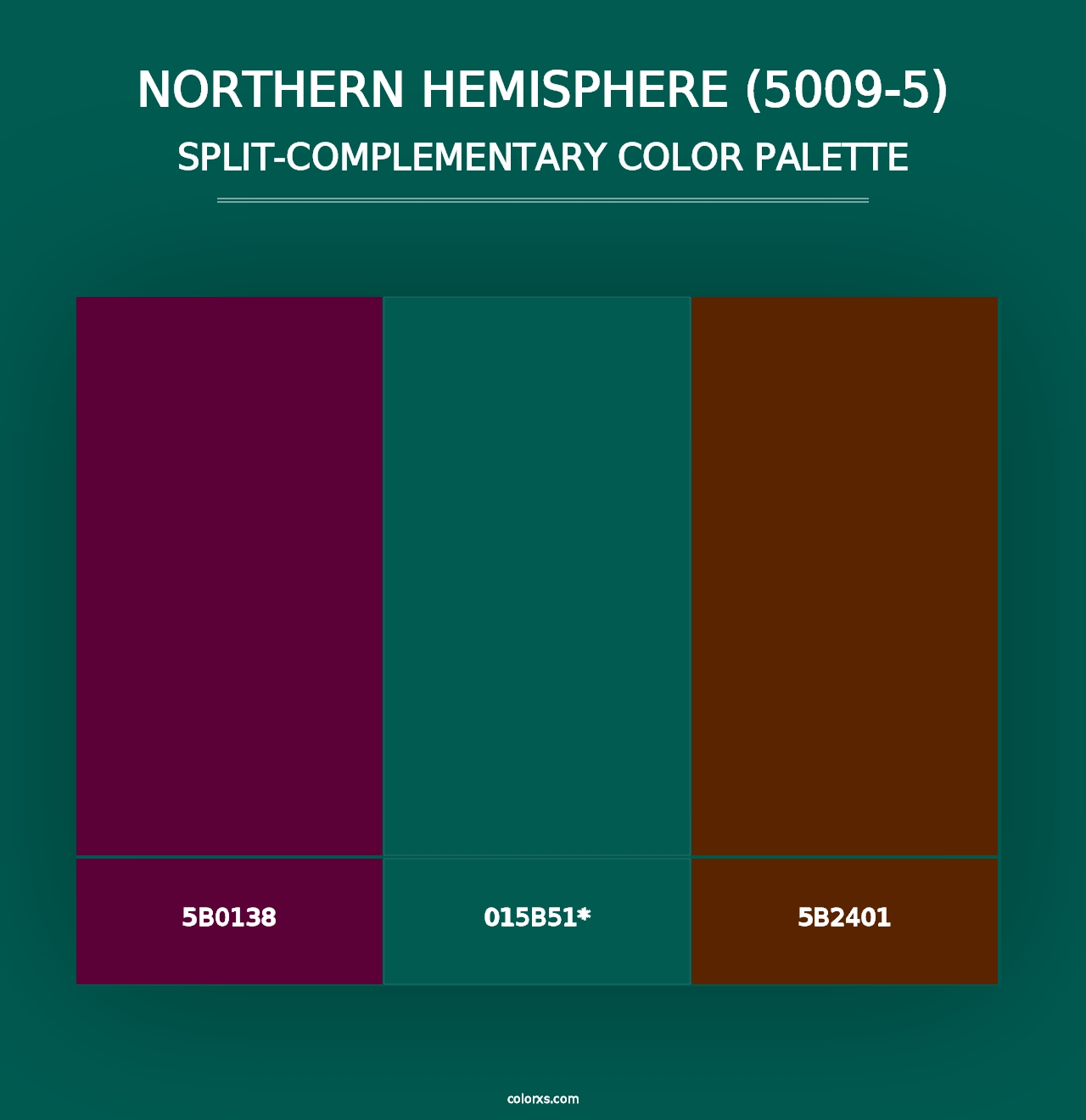 Northern Hemisphere (5009-5) - Split-Complementary Color Palette